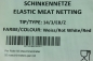 Preview: Schinkennetz rot/weiß PE Garn Räuchernetz Netz für Lachsschinken Kal: 14 Maschen / 50 Meter